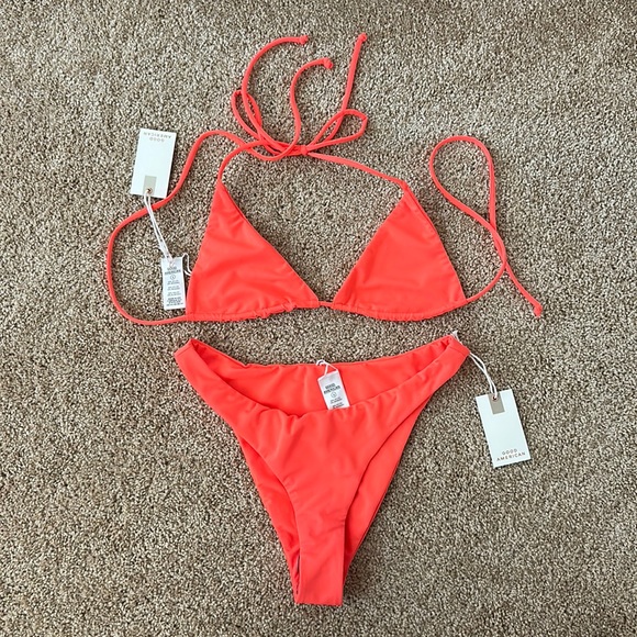 3 piece set - Good American NEON SWIM bikini. Never worn - Picture 1 of 8